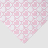 淡いピンクと白のパタ市松模様にーン(ハート付) 薄葉紙 (詳細)