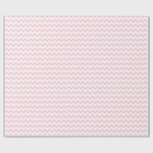 淡いピンクと白のミディアムシェブロンラッピング紙 ラッピングペーパー (フラット)