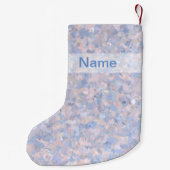 淡いピンクと赤ちゃんブルー スモールクリスマスストッキング (裏面)