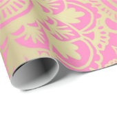 淡いピンクと金ゴールドマンダラパターン ラッピングペーパー (ロールコーナー)
