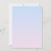淡いピンクと青のグラデーション背景 招待状 (裏面)