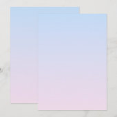 淡いピンクと青のグラデーション背景 招待状 (正面/裏面)