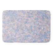 淡いピンクと青 バスマット (正面)