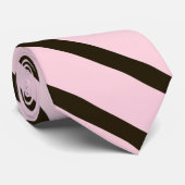 淡いピンクと黒のストライプパターン ネクタイ (ロール)