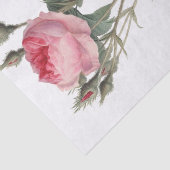 淡いピンクにヴィンテージのバラの絵を描くこと 薄葉紙 (詳細)