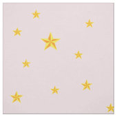 淡いピンクに散らばった黄金色の星 ファブリック (見本)