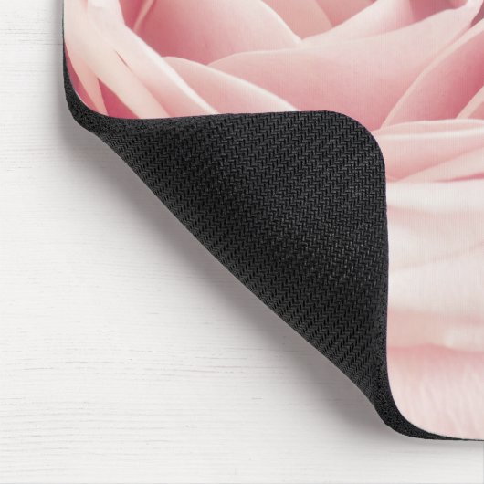 淡いピンクのばら色の花-花バラの花 マウスパッド (コーナー)