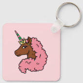 淡いピンクのアフロユニコーン キーホルダー (裏面)