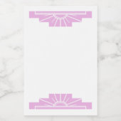 淡いピンクのアールデコ太陽の要素 フードラベル (シングルラベル)