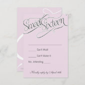 淡いピンクのエレガントな菓子16 RSVP (正面/裏面)