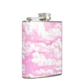 淡いピンクのエレガントな雲の装飾 フラスク (右)