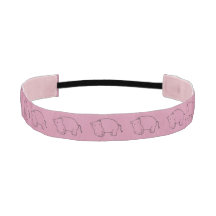 淡いピンクのカバのヘッドバンド