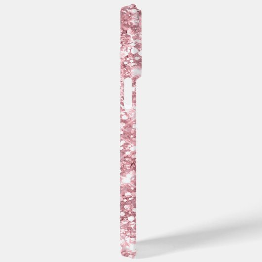 淡いピンクのキラキラのGlam Signature Case-Mate iPhoneケース (裏面 / 右)