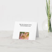 淡いピンクのクリスマスサボテンのメッセージカード シーズンカード (裏面)