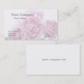 淡いピンクのシャクヤクの名刺 名刺 (正面/裏面)