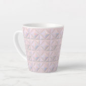淡いピンクのセラミックタイル カフェラテマグ (左アングル)
