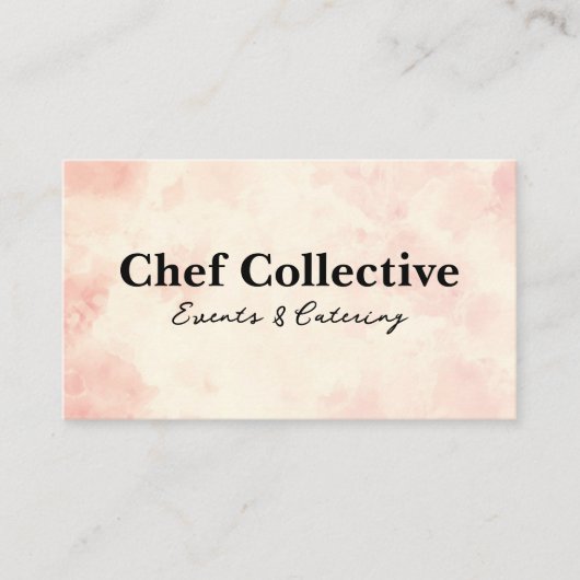 淡いピンクのテクスチャ背景 名刺 (正面)