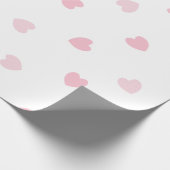 淡いピンクのハートテクスチャラッピング紙 ラッピングペーパー (角)