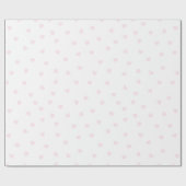 淡いピンクのハートパターン（白） ラッピングペーパー (フラット)