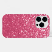 淡いピンクのバラのフェイクスパークルグリッター Case-Mate iPhoneケース (裏面 (横))