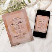 淡いピンクのバラのライフセレブレーション追悼 招待状