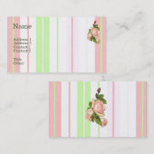淡いピンクのバラの名刺 名刺 (正面/裏面)