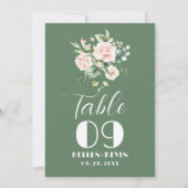 淡いピンクのバラの花束 テーブルナンバー (裏面)