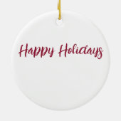 淡いピンクのバラフェイクスパークルグリッターモノグラム セラミックオーナメント (裏面)