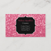 淡いピンクのバラフェイクスパークルグリッターモノグラム 名刺 (裏面)