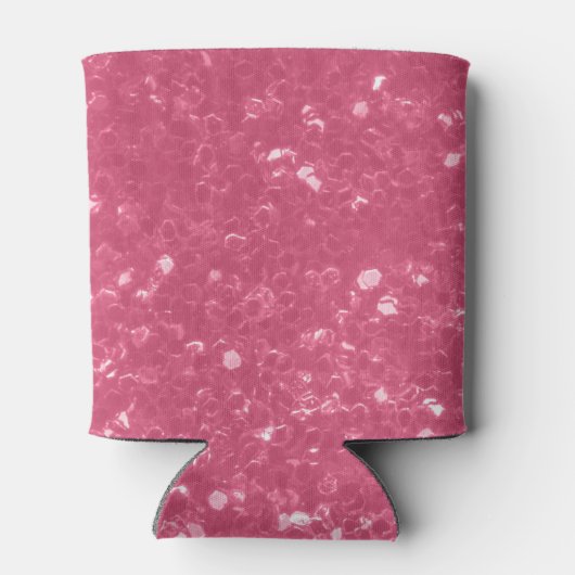 淡いピンクのバラフェイクスパークルグリッターモノグラム 缶クーラー (裏面)