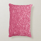 淡いピンクのバラフェイクスパークルグリッター アクセントクッション (裏面(縦))