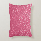 淡いピンクのバラフェイクスパークルグリッター アクセントクッション (正面(垂直))