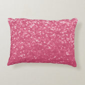 淡いピンクのバラフェイクスパークルグリッター アクセントクッション (裏面)