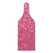 淡いピンクのバラフェイクスパークルグリッター カッティングボード (正面)