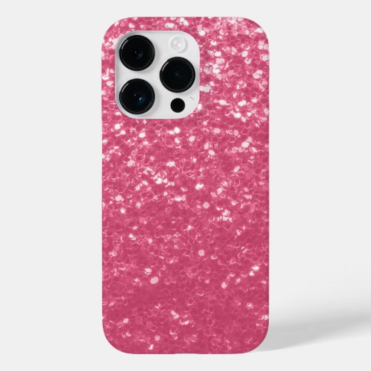 淡いピンクのバラフェイクスパークルグリッター Case-Mate iPhoneケース (裏面)