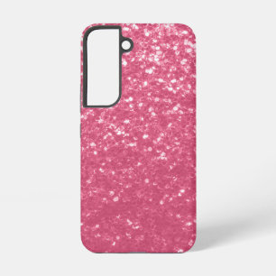 淡いピンクのバラフェイクスパークルグリッター SAMSUNG GALAXY S22ケース