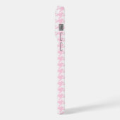淡いピンクのパタ千鳥格子のーン iPhoneケース (左側面)