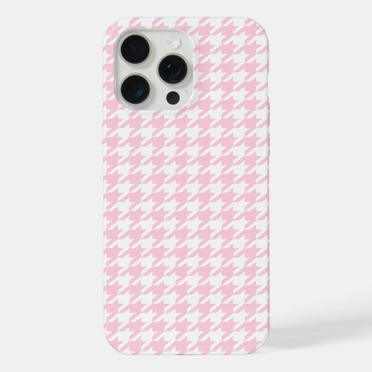 淡いピンクのパタ千鳥格子のーン iPhoneケース (裏面)