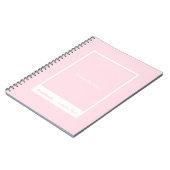 淡いピンクのブロック引用クラシック ノートブック (左側)