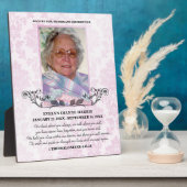 淡いピンクの写真記念プレート フォトプラーク (側面)