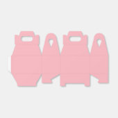 淡いピンクの切り妻用箱 フェイバーボックス (折り畳みなし)