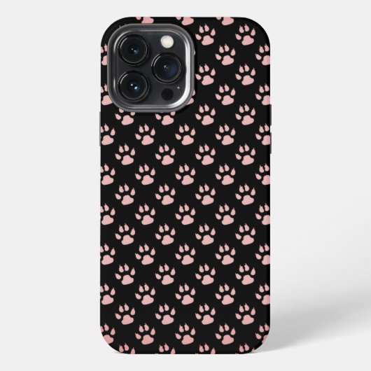 淡いピンクの前足のパターン iPhoneケース (裏面)