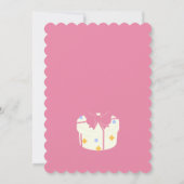 淡いピンクの可愛い誕生日ケーキ 招待状 (裏面)