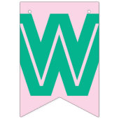 淡いピンクの多彩の☆の甘い女の赤ちゃんの☆の印 バンティングフラッグ (第2の旗)