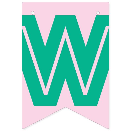 淡いピンクの多彩の☆の甘い女の赤ちゃんの☆の印 バンティングフラッグ (第2の旗)