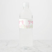 淡いピンクの小さな服の赤ちゃんシャワー ペットボトルラベル (裏面)