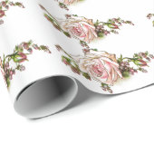 淡いピンクの敏感なバラのラッピングペーパー ラッピングペーパー (ロールコーナー)