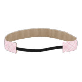 淡いピンクの格子縞 アスレチックヘッドバンド (裏面)