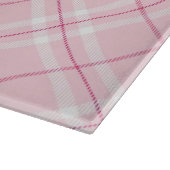 淡いピンクの格子縞 カッティングボード (角)