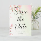 淡いピンクの桜の花が咲く 招待状 (スタンド正面)